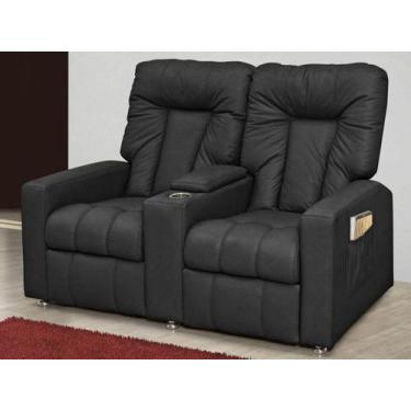 Imagem de Poltrona Dupla Reclinável para Cinema Jetta MX8 Corano Preto E-281 - M