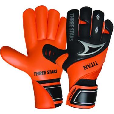 Imagem de Luva de goleiro titan laranja - Three Stars, P