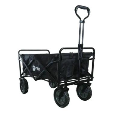 Imagem de Carrinho Dobrável Wagon Aço 80kg para Transporte de Até 80kg com Estrutura em Aço e Poliéster Preto