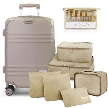 Imagem de Mala de Viagem Bordo Pequena Rígida 10 KG Aprovada ABS Rodinhas Kit Co