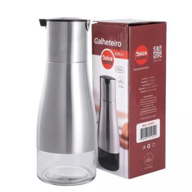 Imagem de Galheteiro d1537 320ml vidro/inox dolce home, UNICA