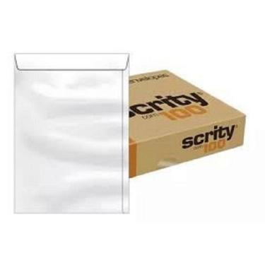 Imagem de Envelope Saco Offset Branco Scrity 24x34cm - Pacote com 10 Unidades - 