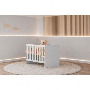 Imagem de Berço Que Vira Cama Multifuncional Candy em MDF com Colchão Incluso Branco para Quarto Infantil