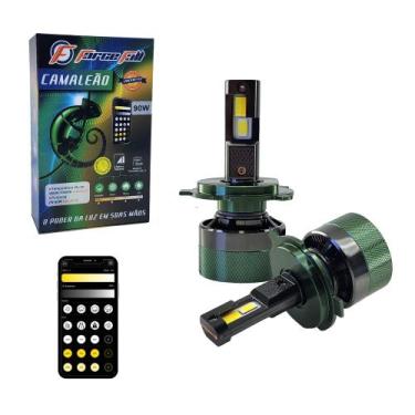 Imagem de LAMPADA LED CAMALEAO COM ESTROBO 3000k - 10000K H4 VIA APLICATIVO - FO