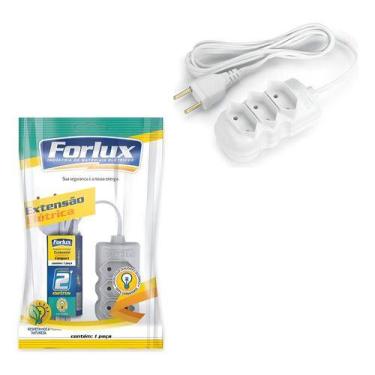 Imagem de Extensão Elétrica Tomada 2 Metros Compact Branca Forlux - HOME22