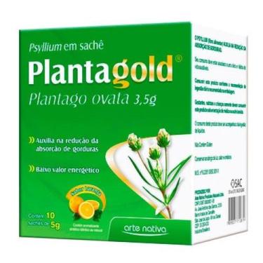 Imagem de Plantagold 5g com 10 saches sabor laranja - fibra para redução de cole