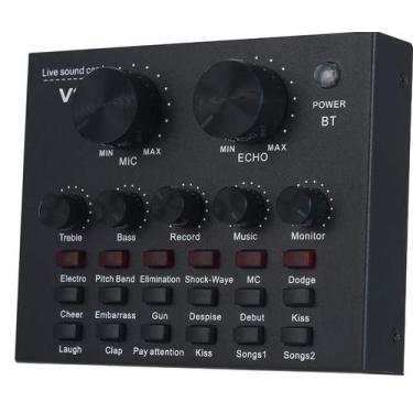 Imagem de Mesa de Som Placa de Som  V8 mixagem podcast estúdio áudio gravação - 