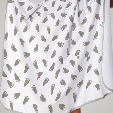 Imagem de Toalha Baby C/ Capuz Tecebem Estampada Kinder Mia Branco