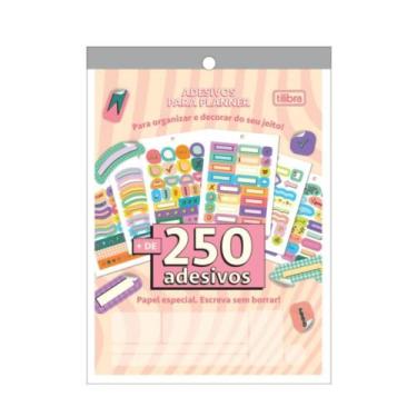 Imagem de Bloco de adesivos para planner Tilibra (250 adesivos)