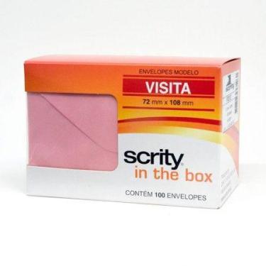 Imagem de Envelope Color Plus Rosa Claro 72x108mm - caixa com 100 unidades - Scr