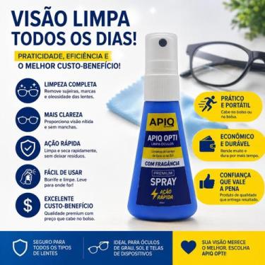 Imagem de Apiq Opti - LIMPA ÓCULOS - Com Fragrância - 30 ML - Apiq Quimica