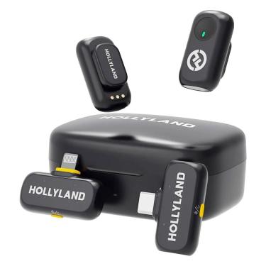 Imagem de Microfone Lapela sem Fio Lark A1 Combo com Tecnologia 2,4 Ghz e Captação Omnidirecional Preto Hollyland