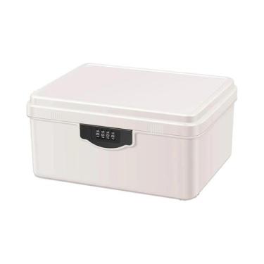 Imagem de Cofre Digital Portátil De Plástico Com Senha Para Armazenamento De Din
