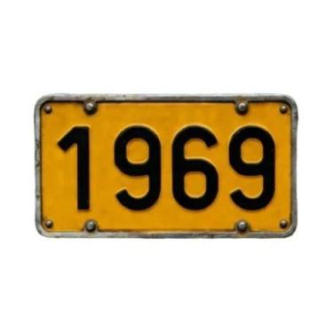 Imagem de Conjunto De Arte De Parede Com Placas De Licença De Alumínio Vintage D
