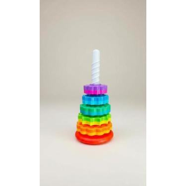 Imagem de Torre de Encaixar Colorida 5 Peças Bebê - Congratulations Store
