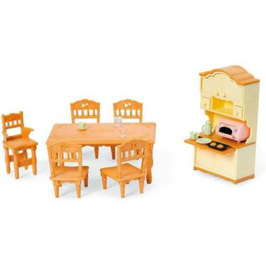 Imagem de Novo Sylvanian Families Conjunto Sala De Jantar Clássica - Epoch