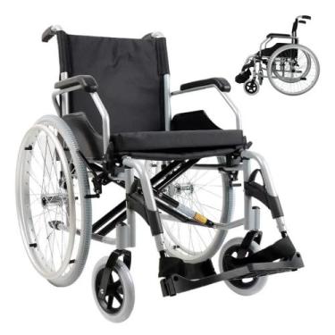 Imagem de Cadeira De Rodas Alumínio Dobrável D600 Dellamed Até 120kg Leve Resist