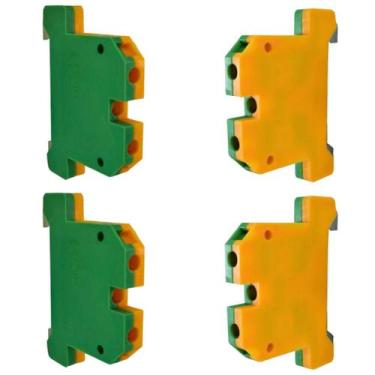 Imagem de Kit Borne SEK Verde/Amarelo  Cabo 4,0mm - SIBRATEC, 10 peças