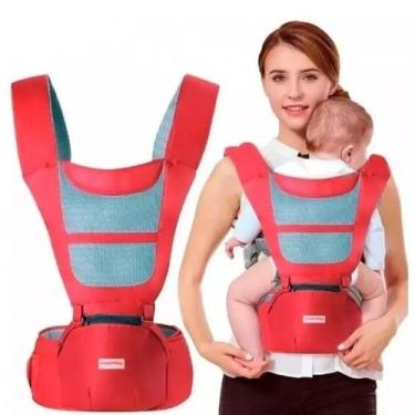 Imagem de Canguru Carrega Bebê Ergonômico Passeio 6 em 1 Posições Baby Até 20 Kg