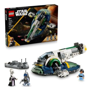 Imagem de Nave Estelar de Jango Fett Lego 75433 com Cockpit para 2 Minifiguras e Função de Lançamento de Cargas Sísmicas Cinza