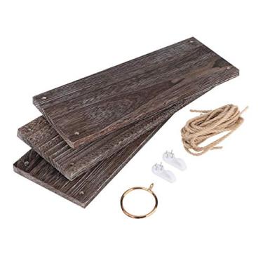 Imagem de Prateleira de vaso de flores para pendurar na parede, prateleira, corredores, escritórios, quartos para pátios, salas de estar (três camadas, azul)