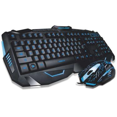 Imagem de Teclado e Mouse Gamer Lightning Multilaser TC195 com LED em 3 Cores 10 Funções Multimídia