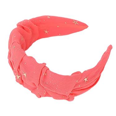 Imagem de Faixa de cabelo, elegante e amigável para a pele, decoração portátil, presente simples, faixa de cabeça para casamento, namoro, para mulheres, meninas, para a vida diária,(Melancia vermelha)