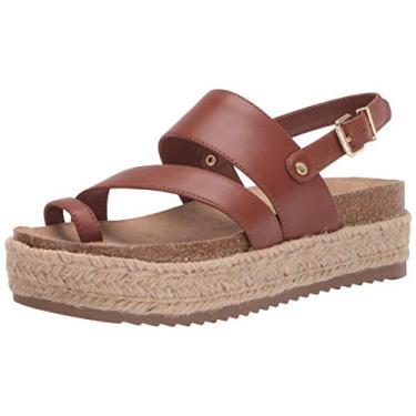 Imagem de Bella Vita Sandália plataforma feminina Made in Italy, Couro marrom escuro, 8 X-Wide