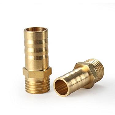 Imagem de Encaixe de tubo de lat?o 4mm 6mm 8mm 10mm 12mm???Mangueira Barb Tail 1/8quot;?1/4";?1/2";?3/8";?Adaptador de Acoplador de Cobre Conector Macho BSP, 3/8"