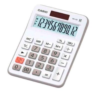 Imagem de Calculadora De Mesa Casio Mx-12b-we-w-dc Bateria/solar Branca