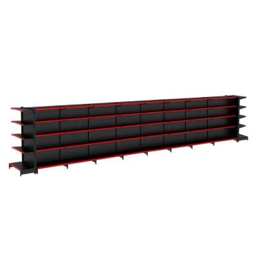 Imagem de Gondola Centro 170 Amapa Flex Kit 8 Metros 2 Ponta Preto PE 