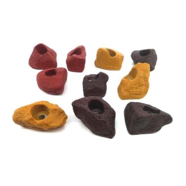 Imagem de Kit 10 agarras parede escalada realrocks sem fixador Sortida