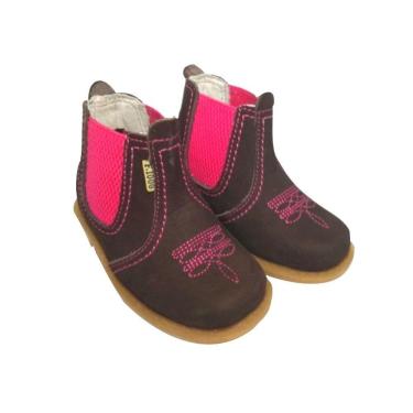 Imagem de Botina Infantil F1000 Couro Rosa