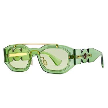 Imagem de Retro Frame Sunglasses Gradient Eyewear Women Luxury Sun Glasses Men Fashion Rectangle Jelly Sunglasses with Metal Hinges UV400,C5,china