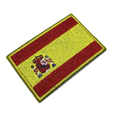 Imagem de BPEST001 Bandeira Espanha Patch Bordado Termo Adesivo