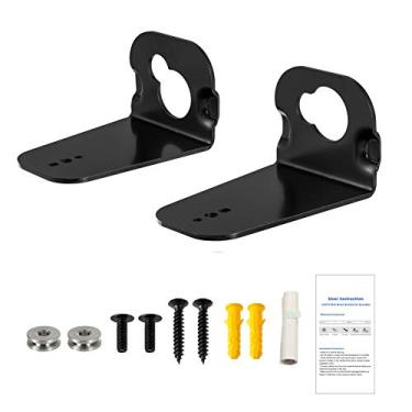Imagem de Suporte de parede Soundbar para Samsung HW-M360 HW-K550 HW-K550 HW-M550 HW-K650 HW-K430 HW-K335 HW-K651 HW-K450 Mount, 2 peças de suporte de parede preto + parafusos + parafusos de metal
