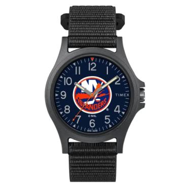 Imagem de Timex Tribute Relógio masculino NHL Pride 40 mm de quartzo pulseira de tecido, preto, 20 relógio casual (modelo: TWZHISLMYYZ)