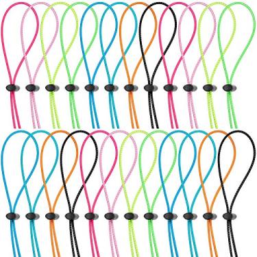 Imagem de Frienda — Kit de 24 peças de alças elásticas para óculos de natação, óculos de natação com alça elástica ajustável para troca de óculos de natação com 24 braçadeiras para trava de cordão para suprimentos de natação