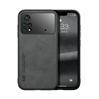 Imagem de Kepuch Silklike Capa para Xiaomi Poco M4 Pro 4G - Case Placa de Metal Embutida para Xiaomi Poco M4 Pro 4G - Preto