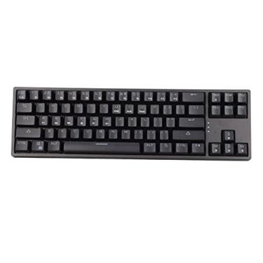 Imagem de Teclado mecânico, design ergonômico Material ABS teclado mecânico de computador 4 cores azul interruptores para digitação Preto