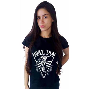 Imagem de Camisa Camiseta Feminina Baby Look Academia Muay Thai Luta - Adquirido