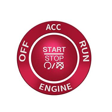 Imagem de 1797 Para Dodge Charger Accessories Challenger Durango Chrysler 300 RAM 1500 2500 3500 4500 5500 5500 adesivos de capa de botão de partida do motor adesivos de liga de alumínio vermelha pacote com 2