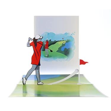 Imagem de iGifts And Cards Cartão de felicitações Awesome Lady Golfer 3D Pop Up - Cartão de aniversário exclusivo, feliz aposentadoria, presentes de jogador de golfe fofos, dia das mães, mãe Putt Fore Mom, Best Wishes, Thank You Coach, lembrança para esposa