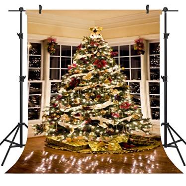 Imagem de OUYIDA Tema de Natal 5X7FT CP sem costura pano de fundo para fotografia de fundo de vinil impresso por computador pano de fundo SD768C, Clear, 5'x7'