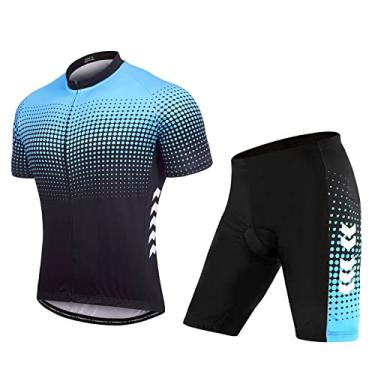 Imagem de Tingpai Conjunto de ciclismo de ciclismo de terno curto de verão masculino com 5D acolchoado em shorts de ciclismo de secagem rápida respirável conjunto de jersey de ciclismo pa ciclismo espo vo ao a