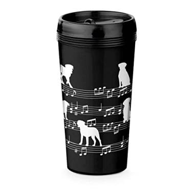 Imagem de Copo Viagem 520ml Preto Cachorro Musical