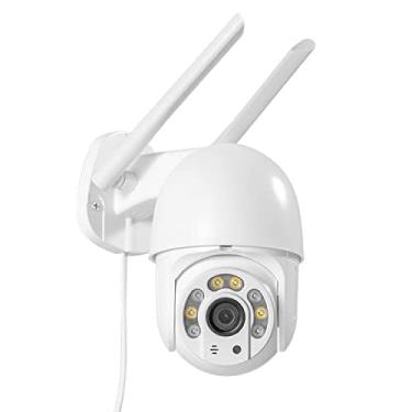 Imagem de Câmera de segurança ao ar livre com visão noturna colorida de 1080p, câmera wifi com rastreamento de movimento, alertas instantâneos, câmera de vigilância com áudio bidirecional, IP66
