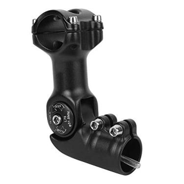 Imagem de Yosoo Extensor de haste de bicicleta de montanha com ângulo ajustável preto de liga de alumínio 6061 T6 adaptador de bicicleta modificado acessório de elevação ajustável para haste de bicicleta Stuurpen
