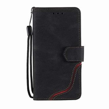 Imagem de Capa tipo carteira de couro de luxo para Samsung Galaxy S21 S20 FE S10 S9 S8 Plus S7 Edge Note 8 9 10 Pro 20 Ultra Phone Holder, preta, para Galaxy S20