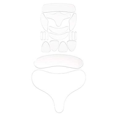 Imagem de Manchas de rugas, Romacci Tiras de remoção de rugas de rosto Protetores faciais anti-rugas reutilizáveis ​​Adesivos de silicone para rosto Patches de suavização de rugas para rugas da testa Rugas dos